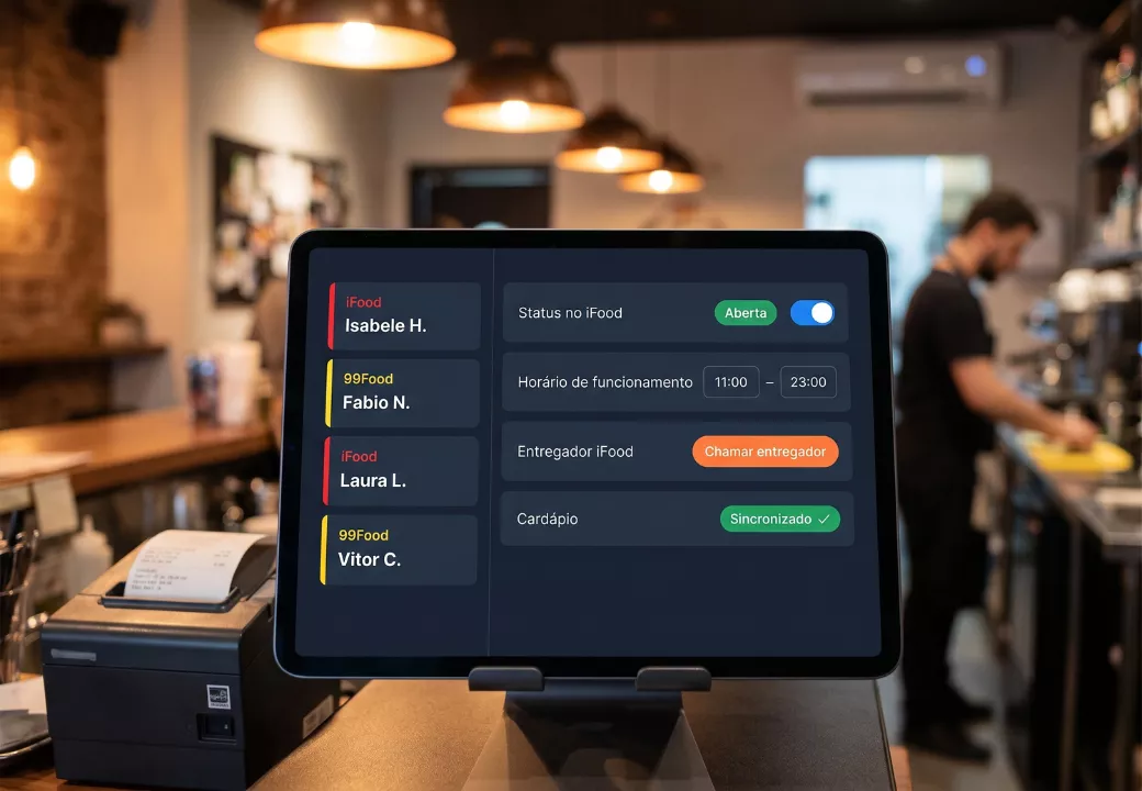 ControleNaMão — painel de delivery com controles do iFood integrados